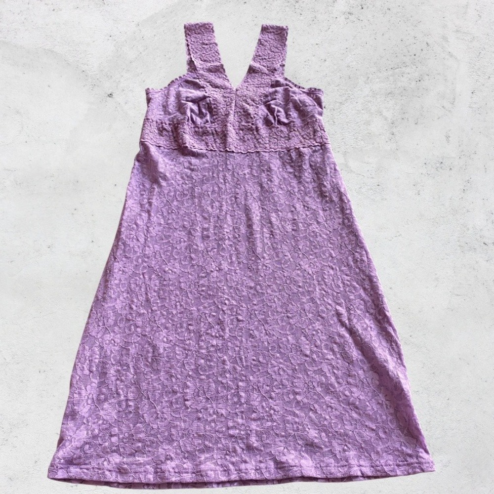 Chanteuse Intimates Small Peacock Purple Lace Chemise Nightgown Y2k Deadstock